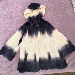 Natural Fur Hooded Jacket – Ombre Design